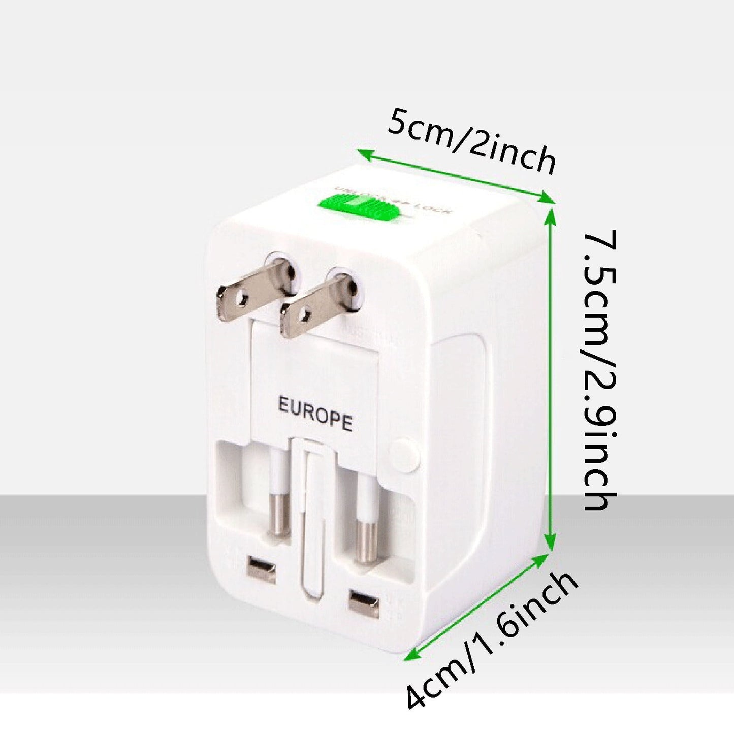 World Power Plug Adapter, 4 in 1 Universal International All in One Travel Adaptor, Portable Wall Charger Converter, Wall AC Power Plug Adapter for USA EU AUS Cell Phone Laptop