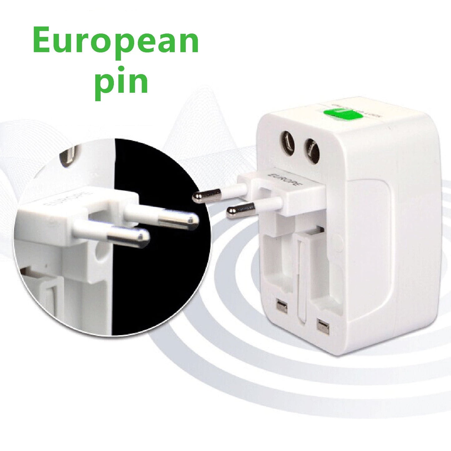 World Power Plug Adapter, 4 in 1 Universal International All in One Travel Adaptor, Portable Wall Charger Converter, Wall AC Power Plug Adapter for USA EU AUS Cell Phone Laptop