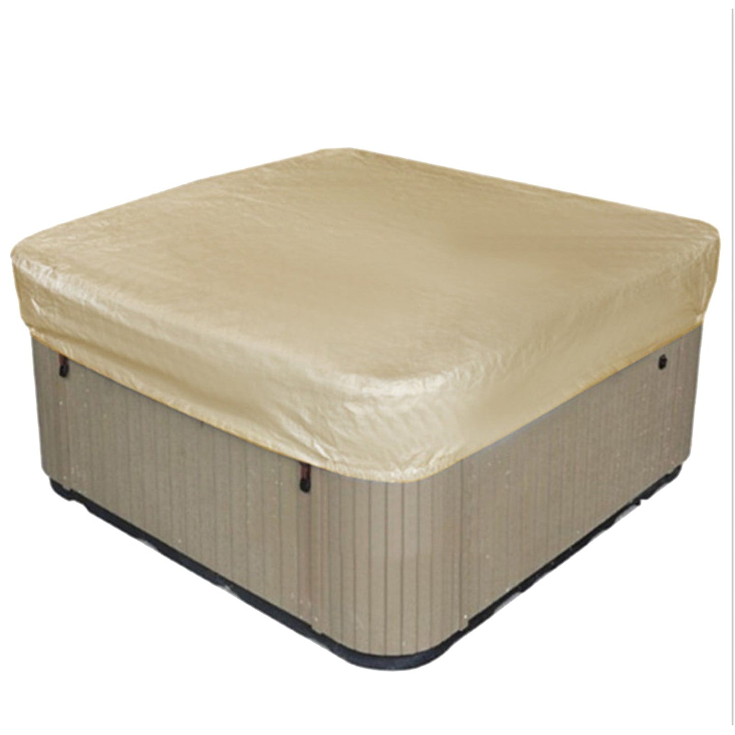 Square Hot Tub Cover - Outdoor Heavy Duty Protector for Patio Spas and Swimming Pools | Hard Covers For Hot Tub Waterproof Dust Cover for Hot Tubs, Jacuzzis, and Outdoor(Black -89.76x11.81") Beige-81.49x11.81"