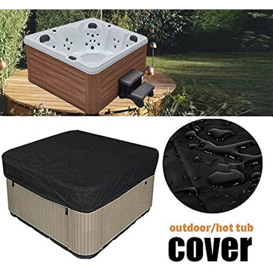 Square Hot Tub Cover - Outdoor Heavy Duty Protector for Patio Spas and Swimming Pools | Hard Covers For Hot Tub Waterproof Dust Cover for Hot Tubs, Jacuzzis, and Outdoor(Black -89.76x11.81") Black -82.67x11.81"