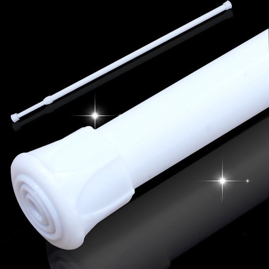 Spring Loaded Extendable Shower Curtain Rod - Aluminum Pole with Round Head | Tension Curtain Rail for Bathroom & Windows | Adjustable Length Rust-Resistant Aluminum Curtain Rod(15.8-27.6") 15.8-27.6"