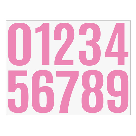 4 Inch Multicolor Vinyl Number Stickers - Self-Adhesive Decals for Mailbox, Car & Home,Large Digit Labels,Weatherproof Number Signs Number Labels For Car Home Multicolor(Blue) Pink