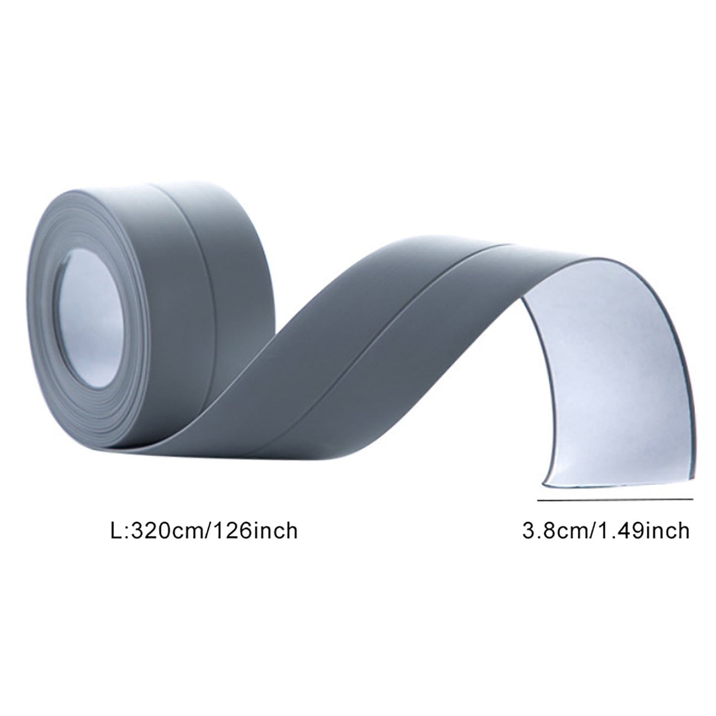 Kitchen & Bathroom Mildew-Proof Caulk Tape,PE Self-Adhesive Waterproof Sealing Strip for Bathtub, Shower & Toilet,Waterproof Caulk Strip, Bathroom Caulk Tape, Kitchen Sealing Tape(Grey) Blue