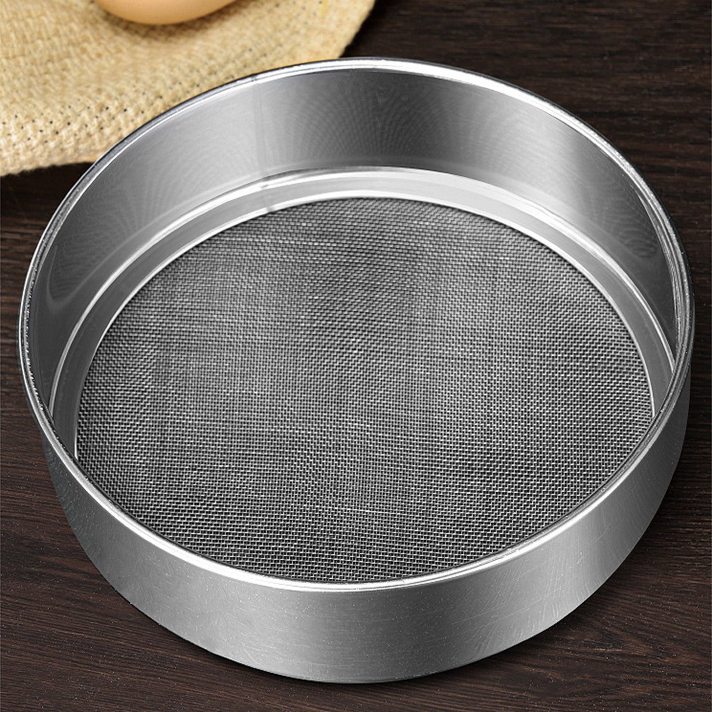 Stainless Steel Flour Sieve Filter - Ultra Fine Baking Mesh Sifter for Powder, Cocoa - Ergonomic Handle, Easy Clean, Kitchen Tool, 200 Mesh