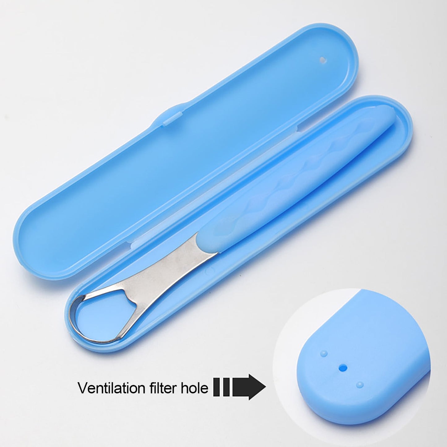 Tongue Scraper Cleaner 100% BPA Free Tongue Scrapers with Soft Handle for Adults, Kids, Healthy Oral Care, Easy to Use, Help Fight Bad Breath,with A Portable Travel Case-Black Black 1.18*0.98*6.1inch 1Pcs