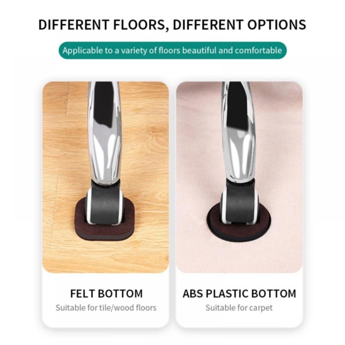 Furniture Caster Wheel Stoppers for Chairs,Prevent Sliding, Protect Hardwood Floors from Scratches,Chair Wheel Fixer, Furniture Caster Cups, Anti-Slip Furniture Pads, Hardwood Floor Protectors(B) A