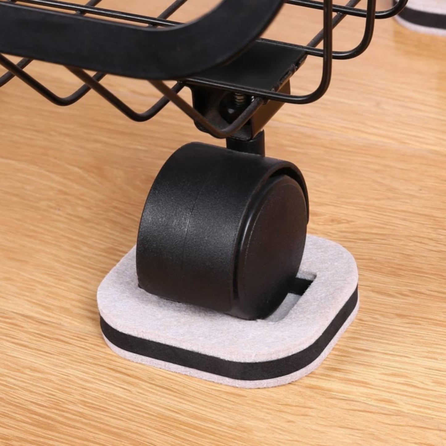 Furniture Caster Wheel Stoppers for Chairs,Prevent Sliding, Protect Hardwood Floors from Scratches,Chair Wheel Fixer, Furniture Caster Cups, Anti-Slip Furniture Pads, Hardwood Floor Protectors(B) A