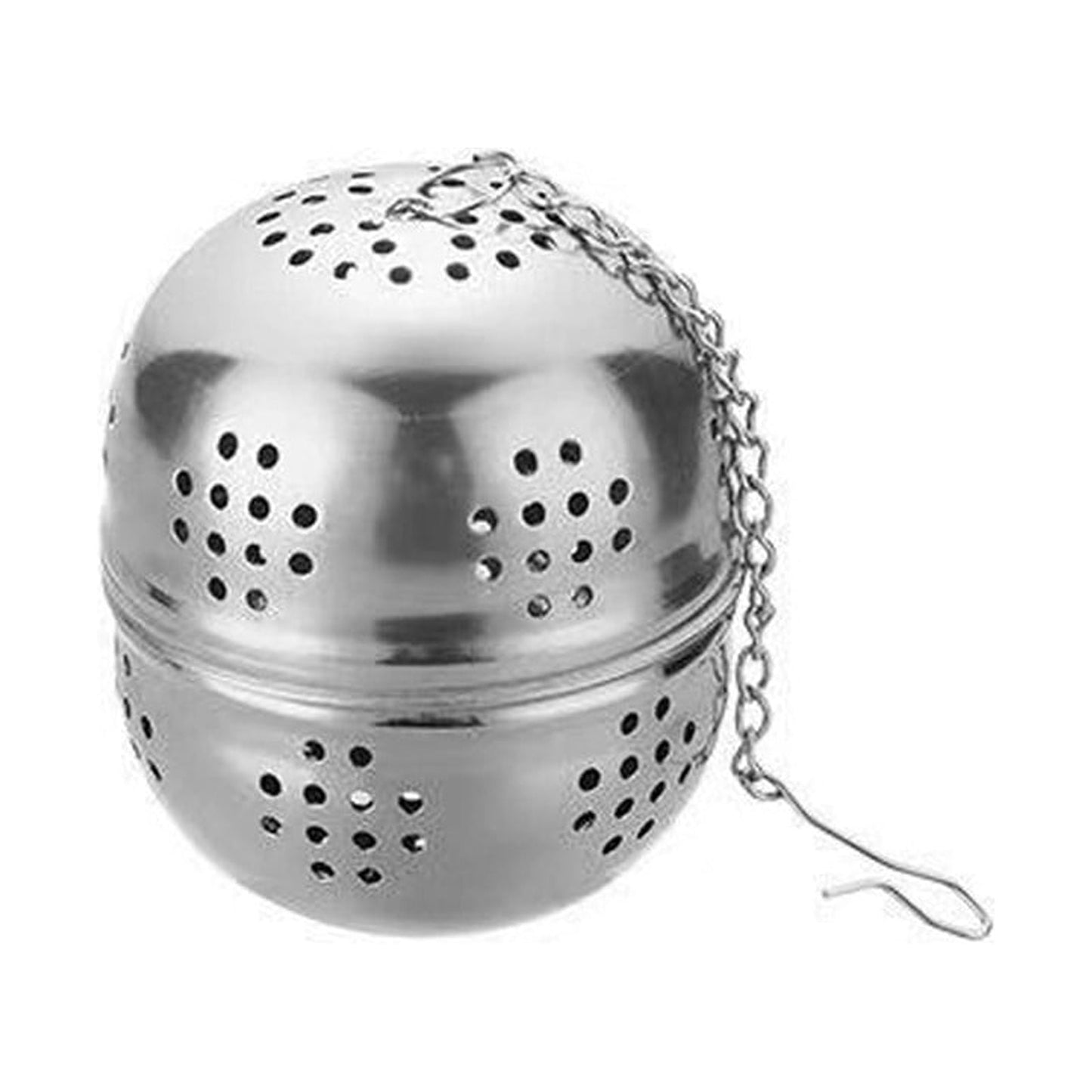 Spice Ball for Cooking, Tea Infuser, Stainless Steel Tea Ball Strainer Spice Infuser, Soup Seasonings Seperation Basket with Extended Chain Hook for Brewing Tea Spices Seasonings, 1.57x1.57 1.57" x 1.57" Silver