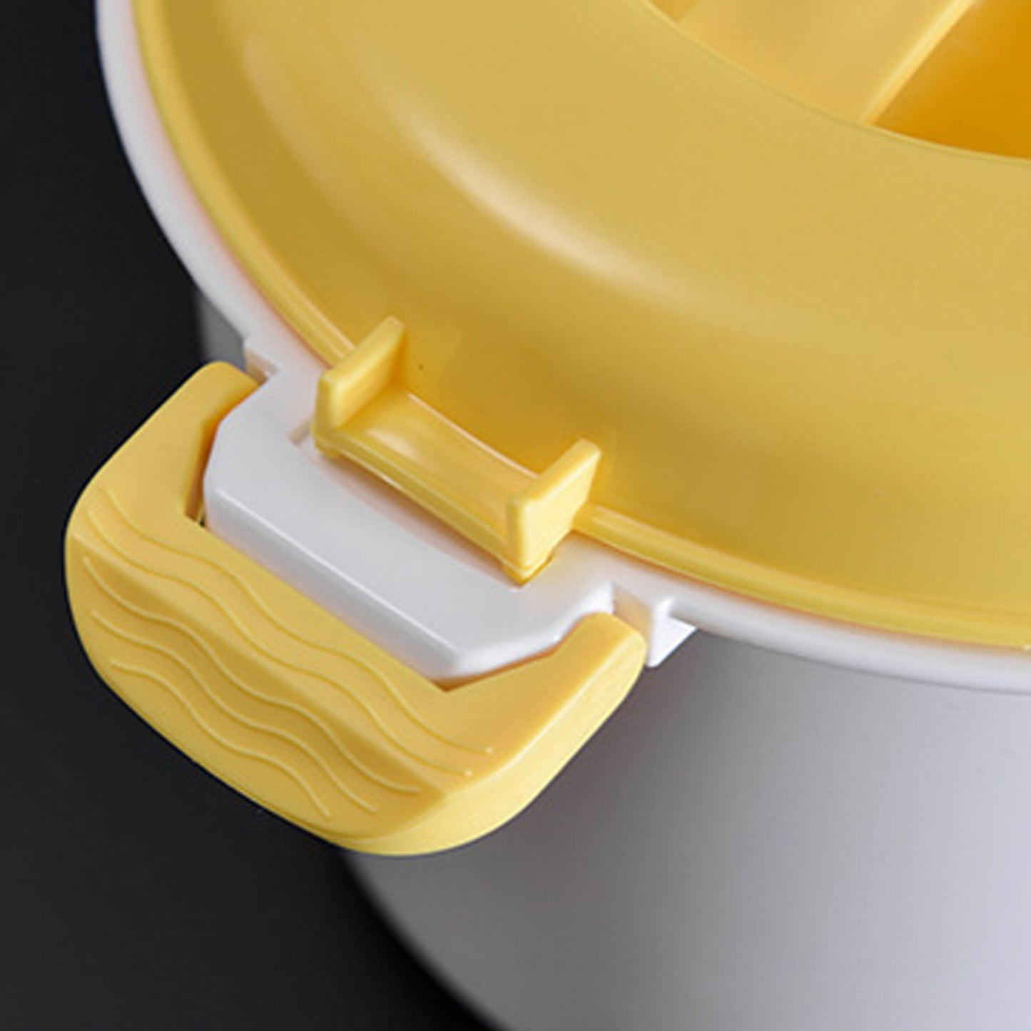 Microwave Rice Cooker, Microwavable Food Container, Convenient Cooker for Microwave, Plastic Micro Steamer Multifunctional Cookware for Rice, Pasta, Vegetables, Soups and More, 8.27x5.51 8.27" x 5.51" Yellow