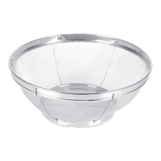 Fine Mesh Strainer for Kitchen, Heavy Duty Stainless Steel Colander Bowl for Pasta, Rice, Fruit, Metal Net Baskets with Resting Base, Strain, Drain, Rinse, 7x3.14 7" x 3.14" Silver