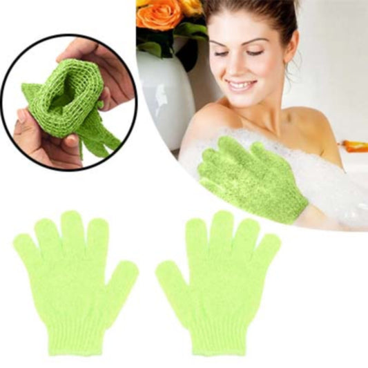 Exfoliating Gloves,1 Pair /2 Pcs, Skin Exfoliator for Body, Bath/Scrub Gloves, Shower Accessories for Women, Exfoliation Mitt, Green, 5.9x7.28 5.9" x 7.28" Blue
