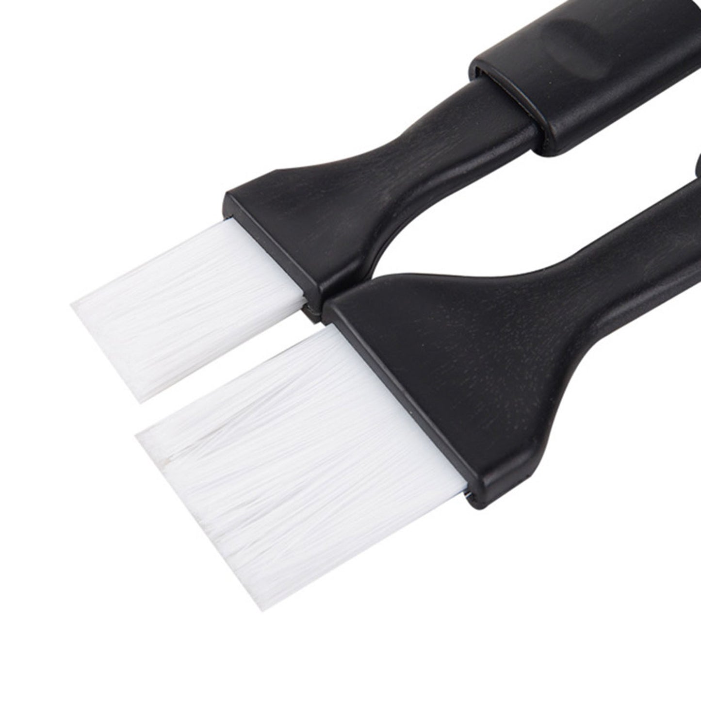 Nylon Bristle Pastry Brush Set, Basting Brush for Cooking, Comfortable Grip for Basting, Baking, Bbq, Roasting, Dishwasher Safe (2 pcs) 8.66x1.89" & 8.07x1.18" Black