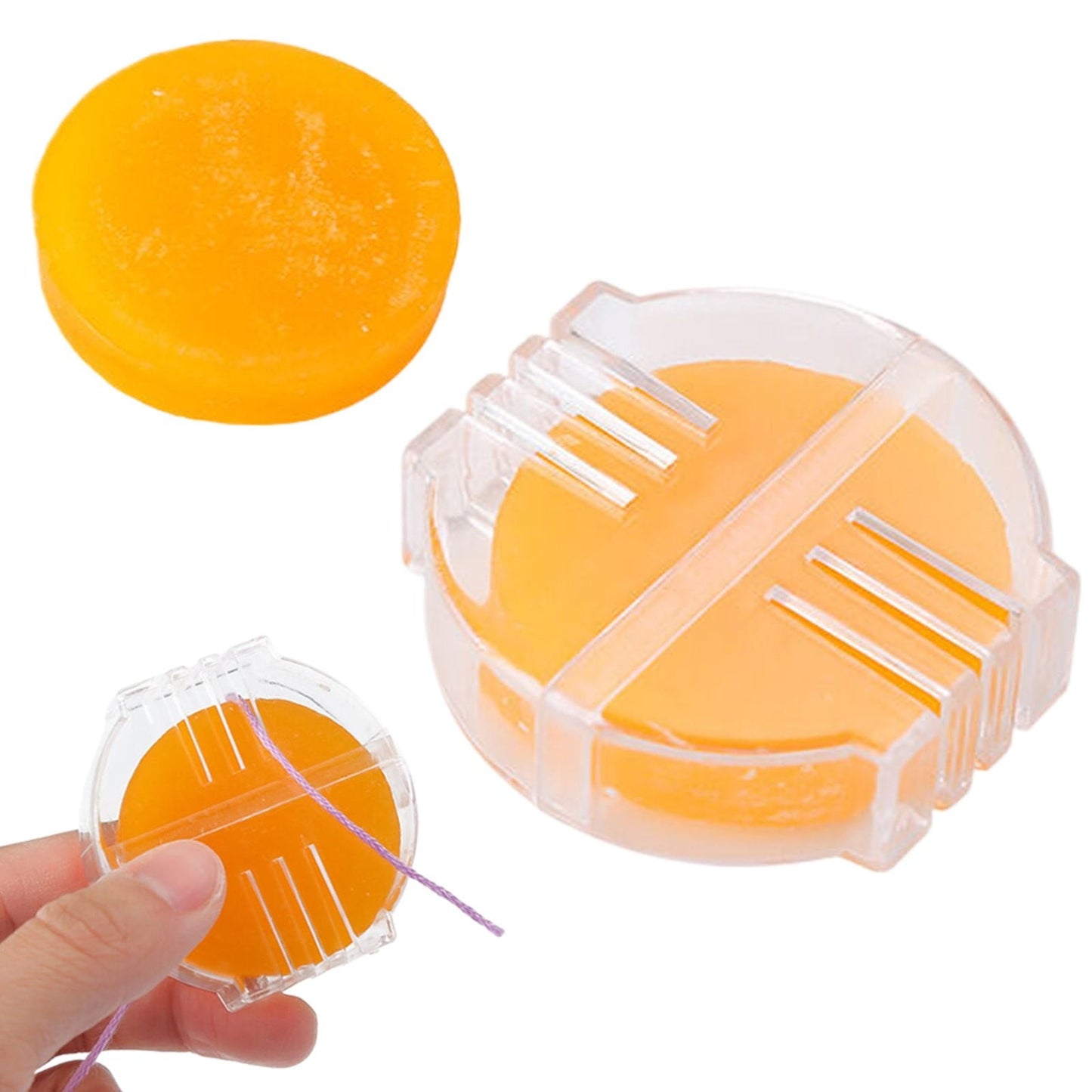 1PCS Beeswax Thread Conditioner, Handy Craft Sewing Tools,Thread Wax for Sewing with Plastic Box Thread Beeswax Thread Conditioner Wax for Sewing Quilting Reinforcing Thread,2 Colors(Yellow) Yellow（4pc)
