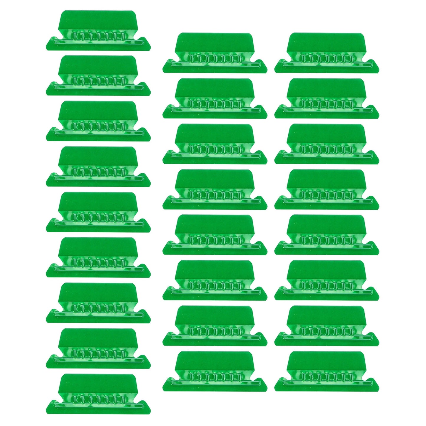 25Pieces 3 Inch Hanging File Folder Tabs and Inserts Large Clear Plastic Hanging Folder Tabs for Quick Identification,For Filing Cabinet Folders Labels Back to Supplies, 6 Colors (Yellow) Green
