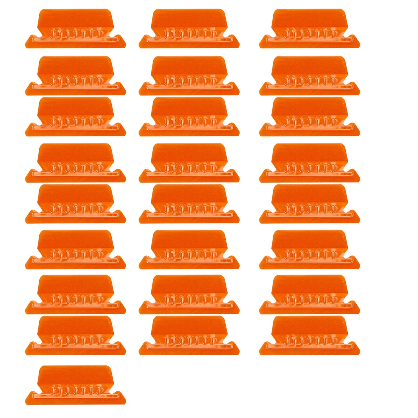 25Pieces 3 Inch Hanging File Folder Tabs and Inserts Large Clear Plastic Hanging Folder Tabs for Quick Identification,For Filing Cabinet Folders Labels Back to Supplies, 6 Colors (Yellow) Orange