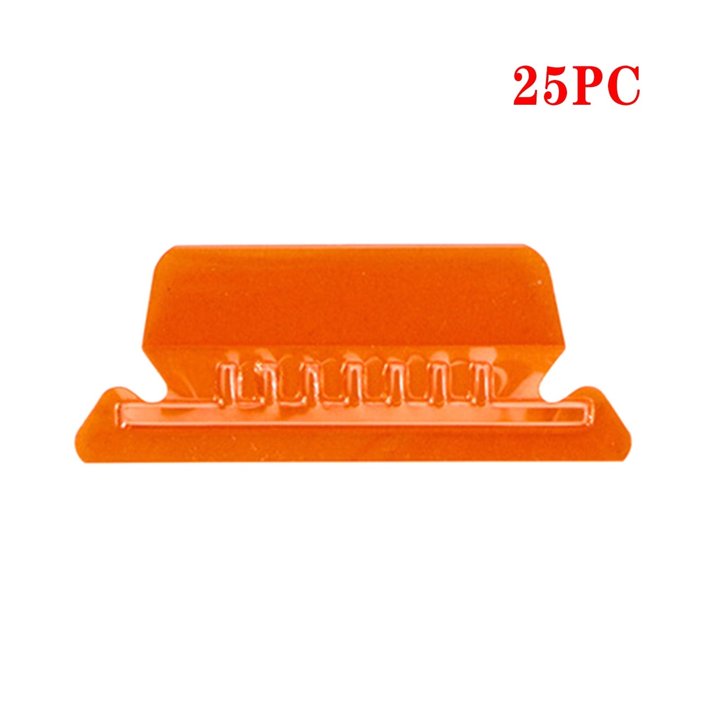 25Pieces 3 Inch Hanging File Folder Tabs and Inserts Large Clear Plastic Hanging Folder Tabs for Quick Identification,For Filing Cabinet Folders Labels Back to Supplies, 6 Colors (Yellow) Orange