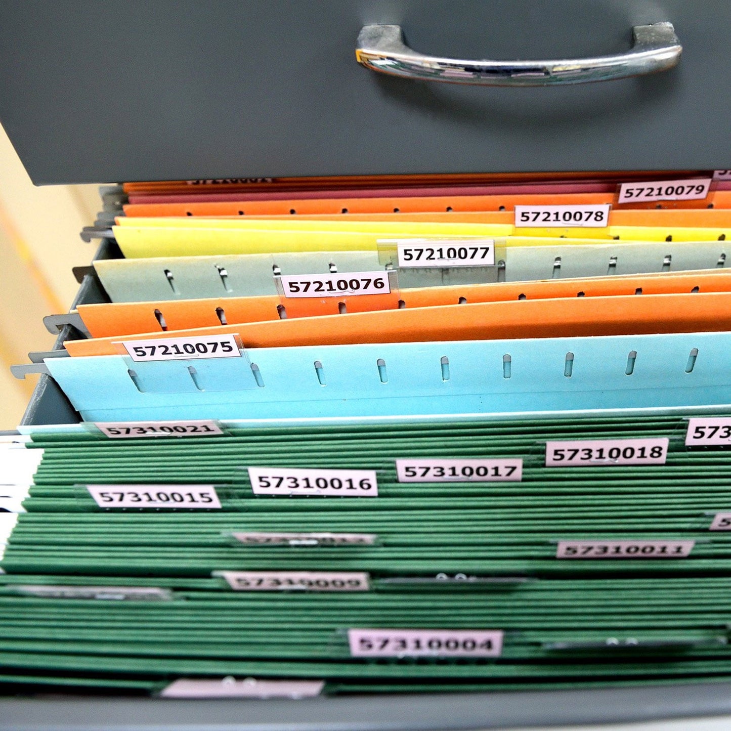 25Pieces 3 Inch Hanging File Folder Tabs and Inserts Large Clear Plastic Hanging Folder Tabs for Quick Identification,For Filing Cabinet Folders Labels Back to Supplies, 6 Colors (Yellow) Yellow