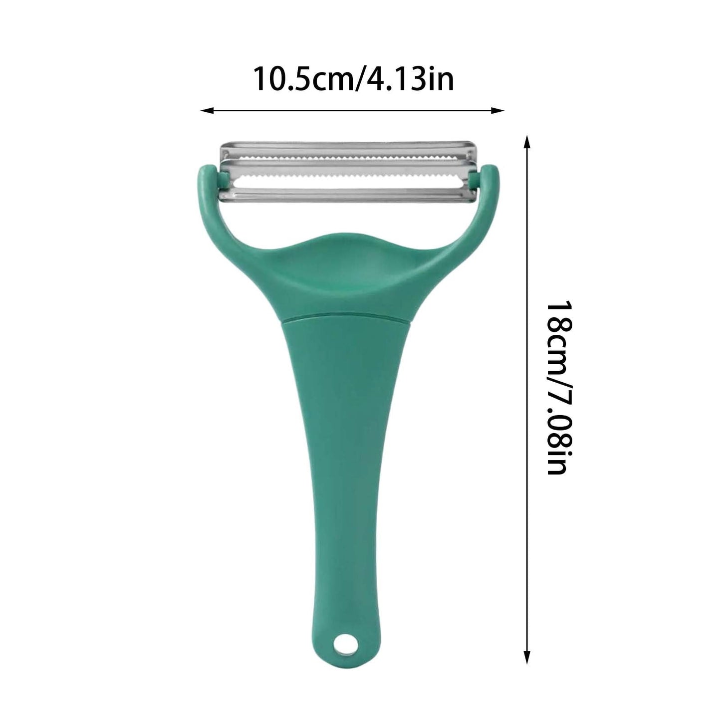 Professional Cabbage Peeler Shredder,Dual Sharp Blades for Julienne Vegetables,Non-Slip Ergonomic Handle,Dark Green Kitchen Tool for Salad Prep
