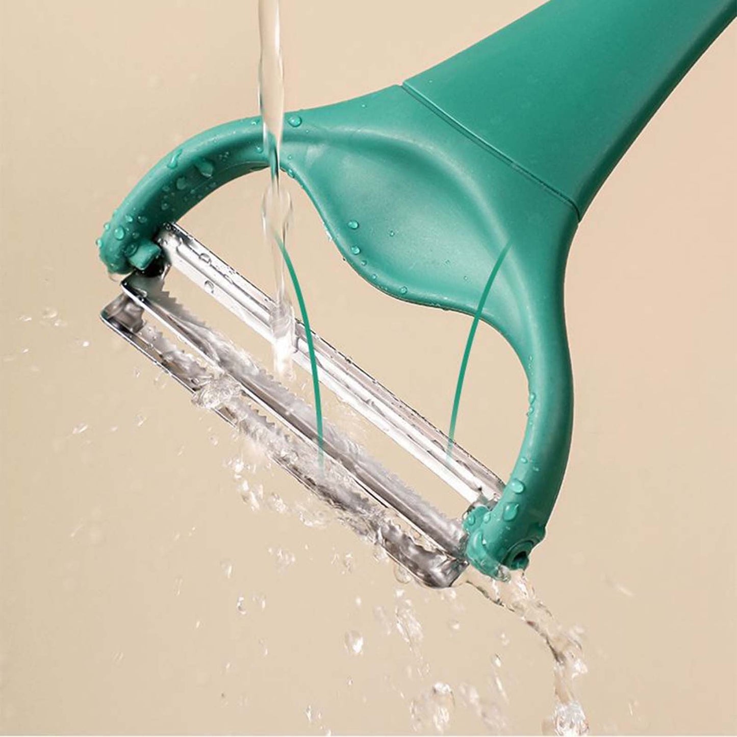 Professional Cabbage Peeler Shredder,Dual Sharp Blades for Julienne Vegetables,Non-Slip Ergonomic Handle,Dark Green Kitchen Tool for Salad Prep