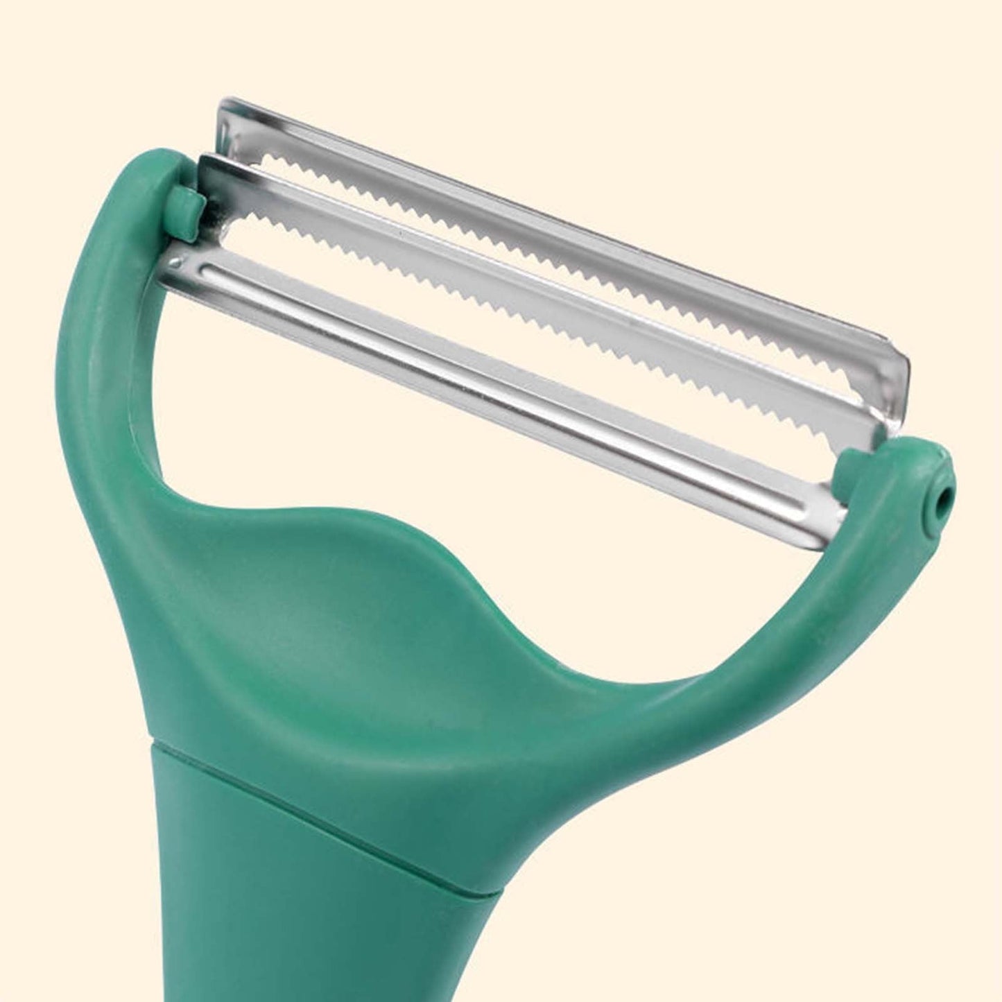 Professional Cabbage Peeler Shredder,Dual Sharp Blades for Julienne Vegetables,Non-Slip Ergonomic Handle,Dark Green Kitchen Tool for Salad Prep