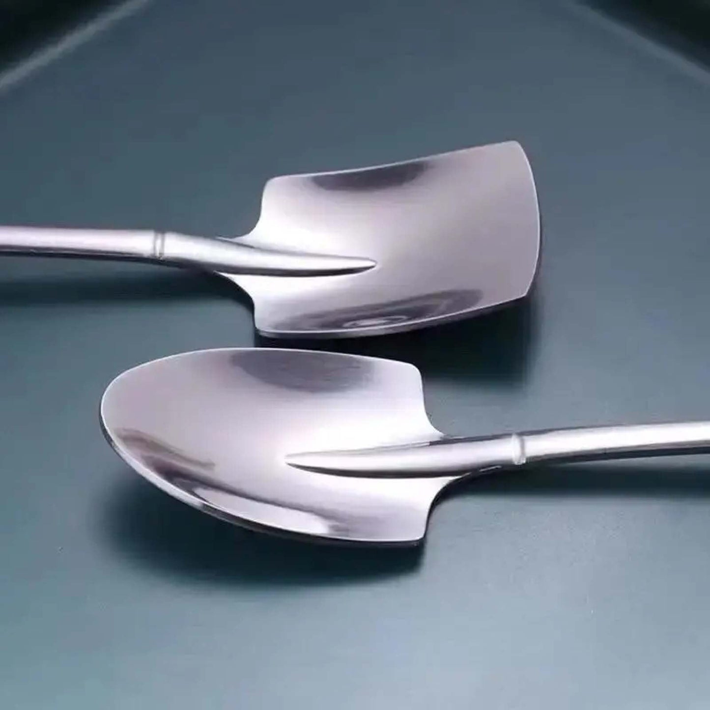 Dessert Spoon, Heavy Duty Shovel Shape Stainless Steel Spoons Ice Cream Fruit Spoon for Home Kitchen or Restaurant, 1 Pcs, 1.34x6.1 1.34" x 6.1" Silver/1 Pcs