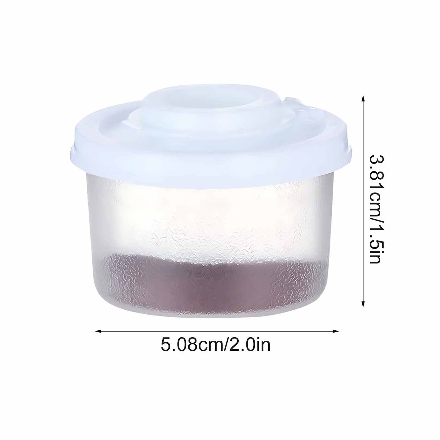 Mini Portable Seasoning Containers Set Salt Pepper Shakers for Camping Picnic Travel Lunch Box Kitchen Utensils Reusable Plastic Spice Jars with Screw Caps,White