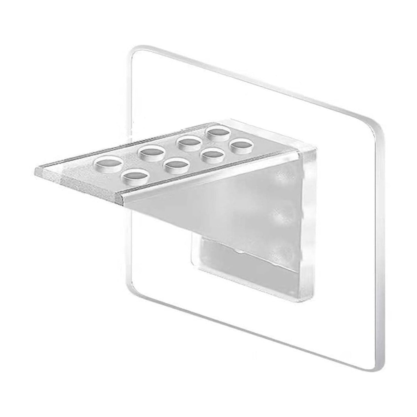 Adhesive Shelf Bracket, Double Row Thickened and Reinforced Design, Heavy Duty Punch Free Shelf Support Pegs for Shelves Kitchen Cabinet Book Closet (Clear/1 Pack) 5.91x2.76 5.91" x 2.76" Clear