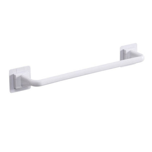 Self Adhesive Towel Bar, Heavy Duty No Drill Hand Towel Hanger for Bathroom and Kitchen Towel Storage Self, (Black/1 Pcs) 15Inches 10.63" White