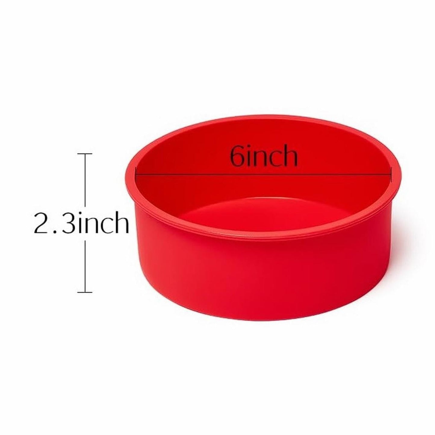 Round Silicone Cake Molds, 6-Inch Nonstick & Quick Release for Layer, Smash & Cheese Cakes, Suitable for Oven and Microwave (Pink/1 Pcs) 6.0x2.3 6.0" x 2.3" Blue