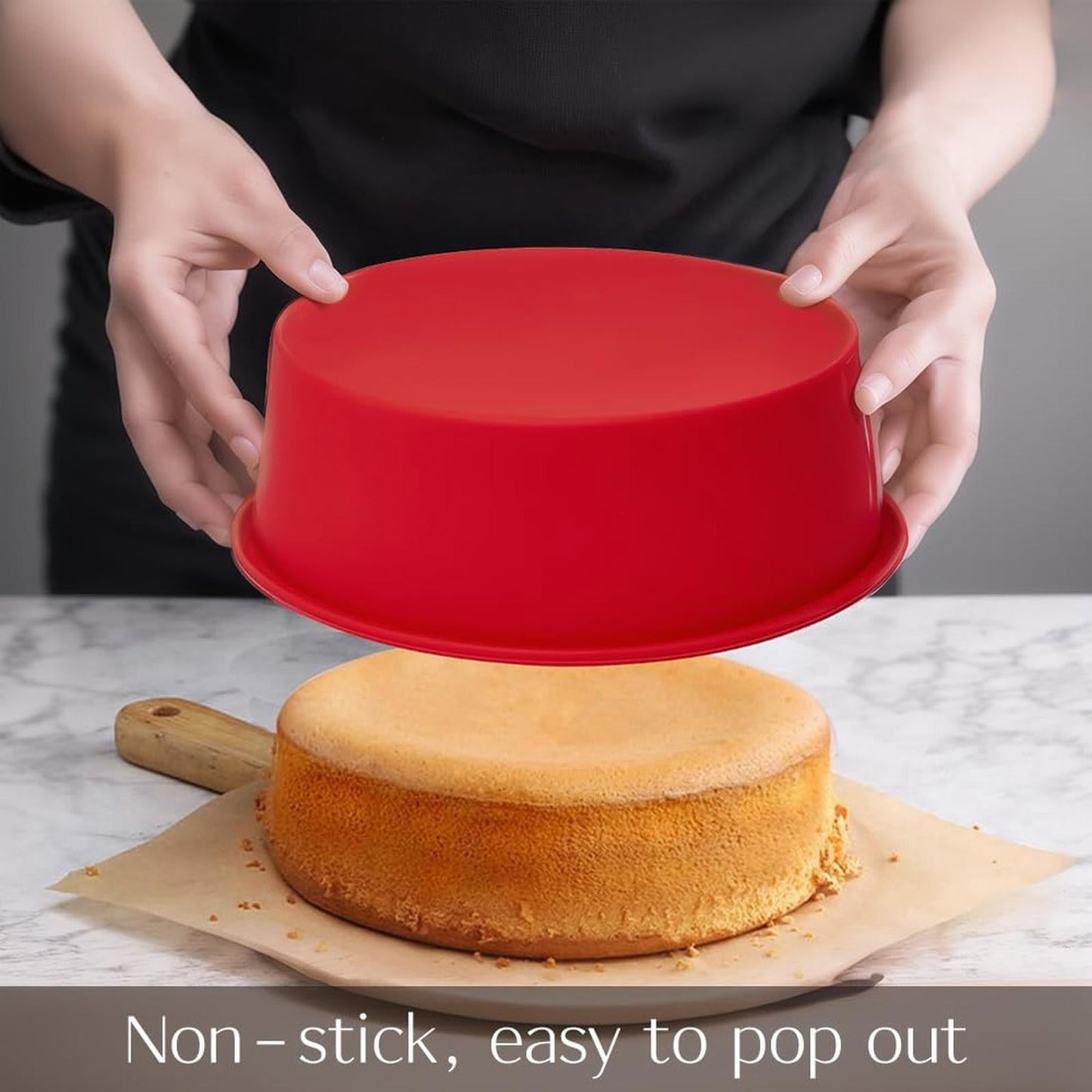 Round Silicone Cake Molds, 6-Inch Nonstick & Quick Release for Layer, Smash & Cheese Cakes, Suitable for Oven and Microwave (Pink/1 Pcs) 6.0x2.3 6.0" x 2.3" Mint Green