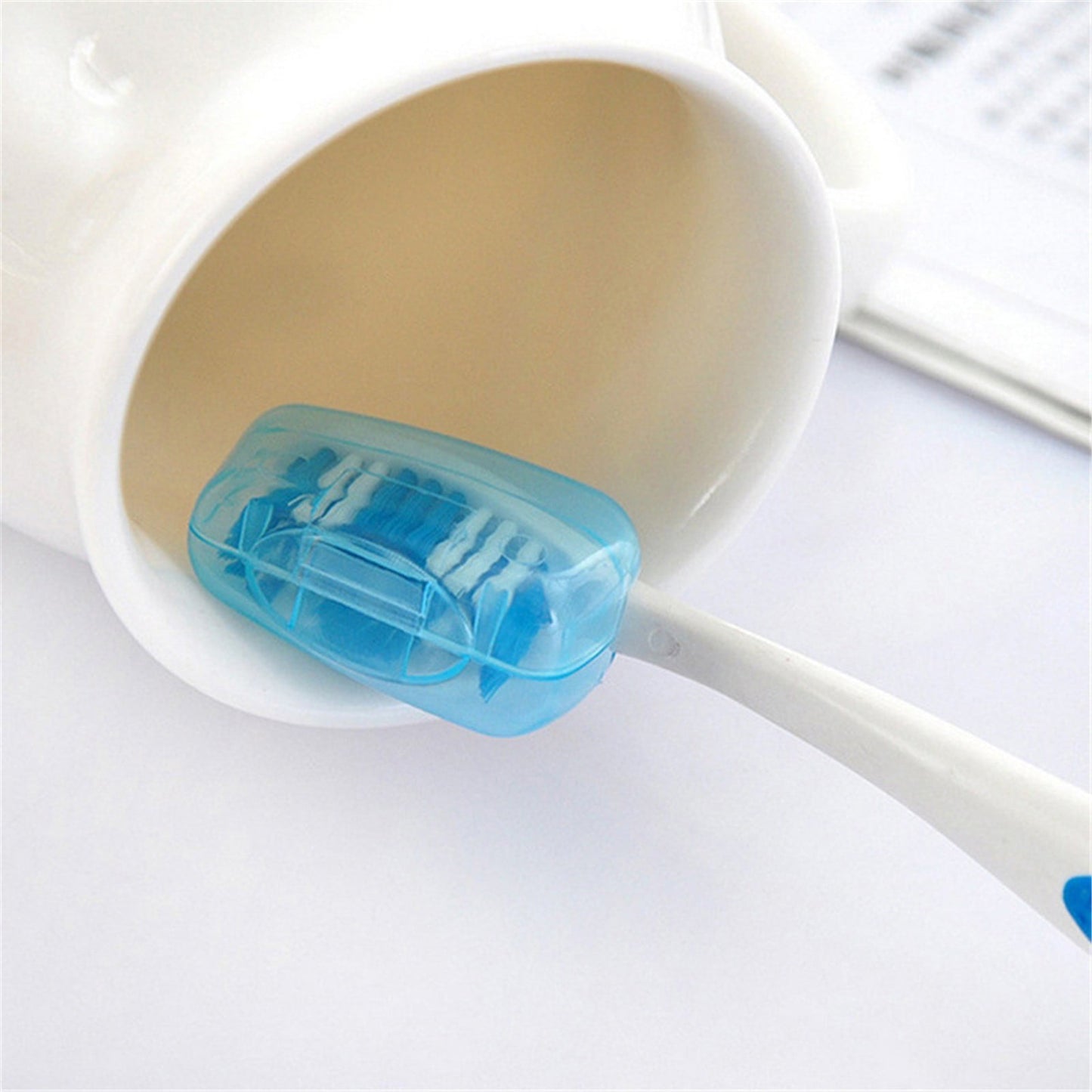 Portable Toothbrush Containers Travel Toothbrush Cap Cover Tooth Brush CapsConvenient for Travel, Home, Office and Hotel Use (Color Random/5 Pcs) 1.57Inches 1.57" Pink