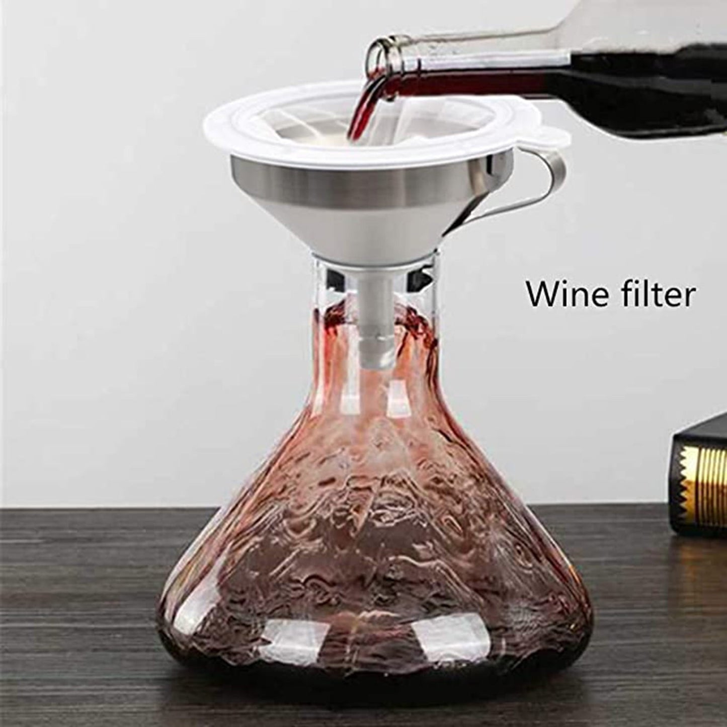 1 Pack Kitchen Funnel with 1 Removable Strainer,Premium Stainless Steel Funnel,5 Inch Food Grade Kitchen Funnels with 100 Mesh Food Filter Strainer for Filling Bottles,Oils, Juice,Wine(silver) silver