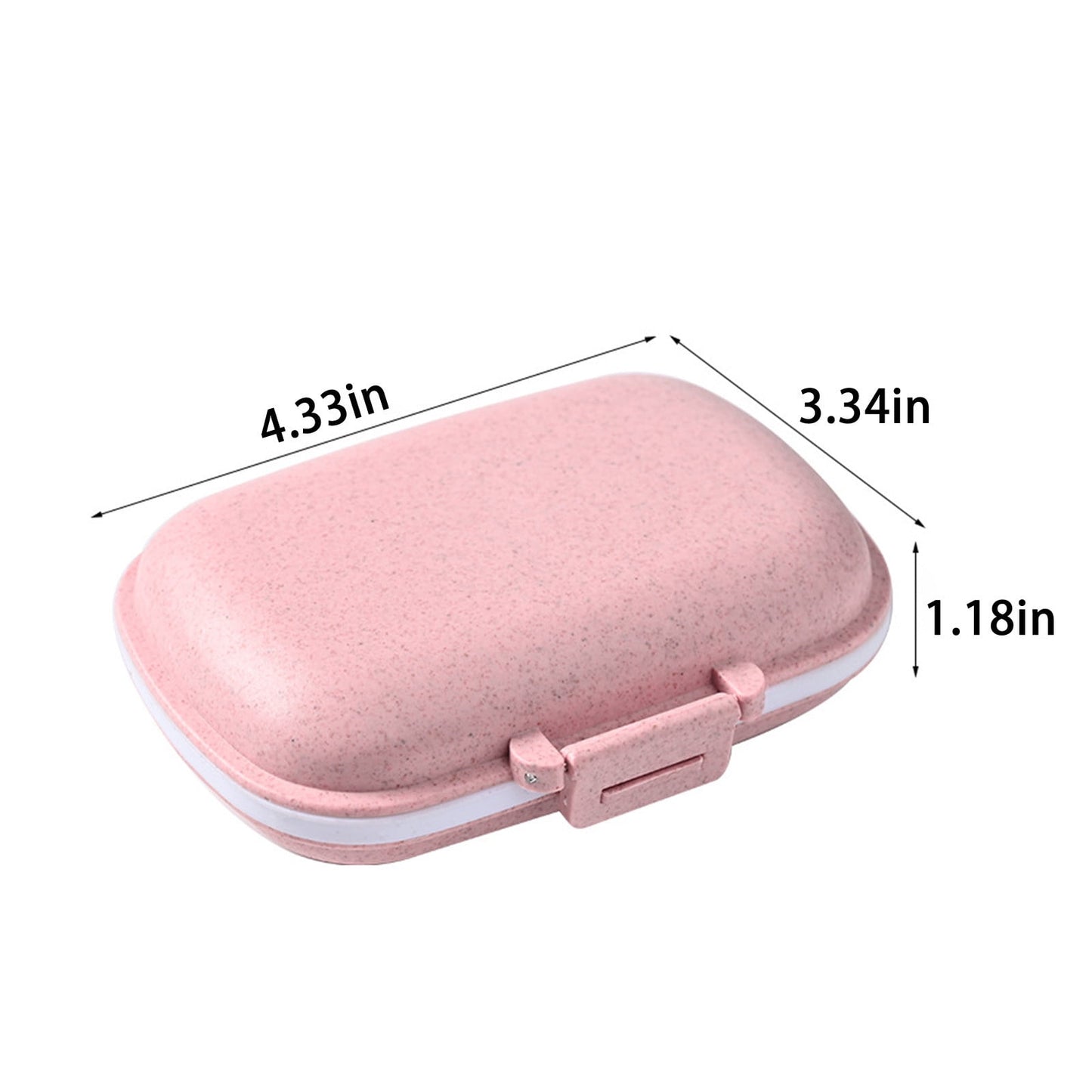 Travel Organizer With 8 Compartments - Portable Fiber Case For Pills,Rings,And Small Items - Fits In Backpack Or Purse - Fresh Lock Design With Labels Pink