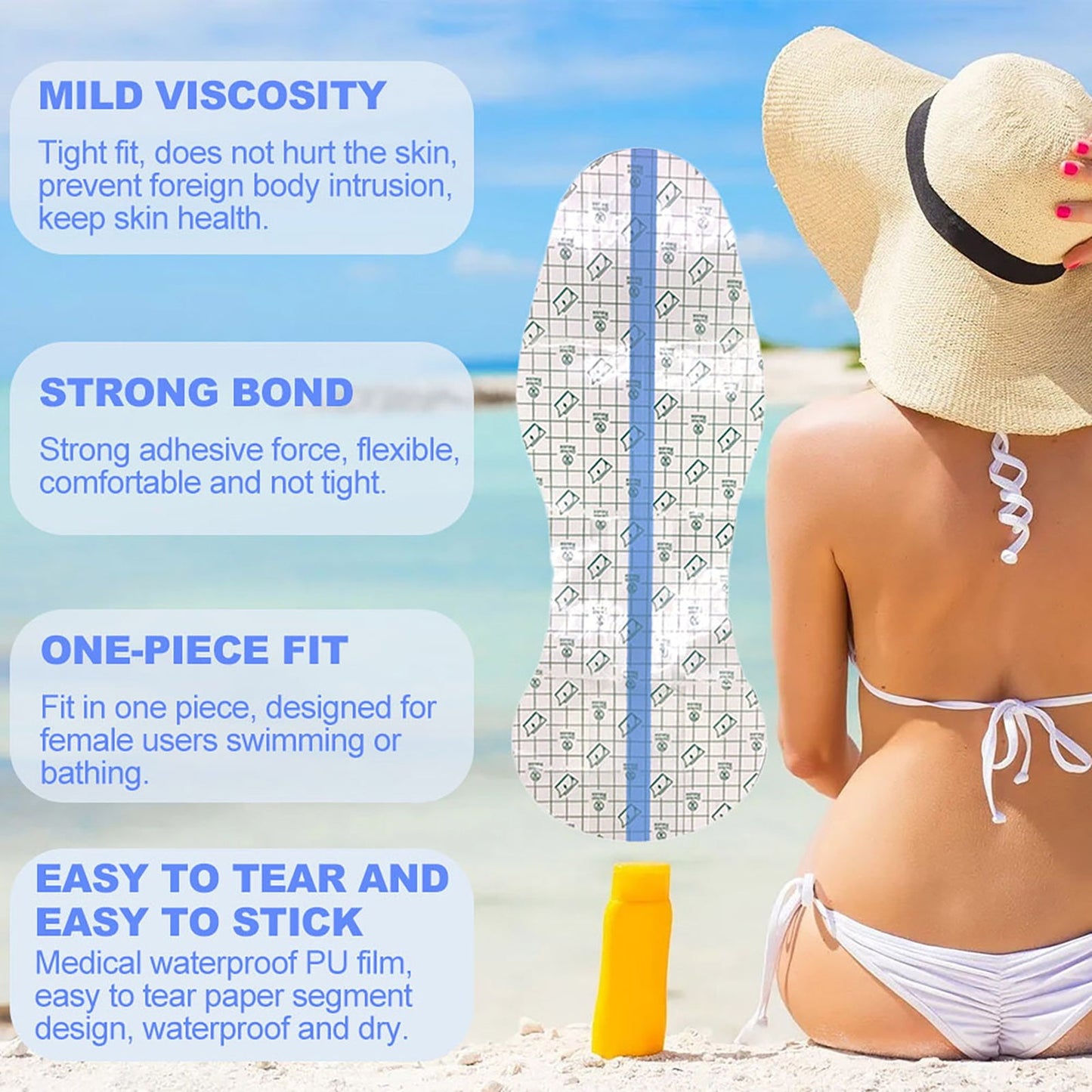 Waterproof Swim Panti Liner,Clear PU Material for Discreet Protection,Hygienic and Comfortable Design,Ideal for Beach,Pool,and Spa Activities,Portable and Easy to Use