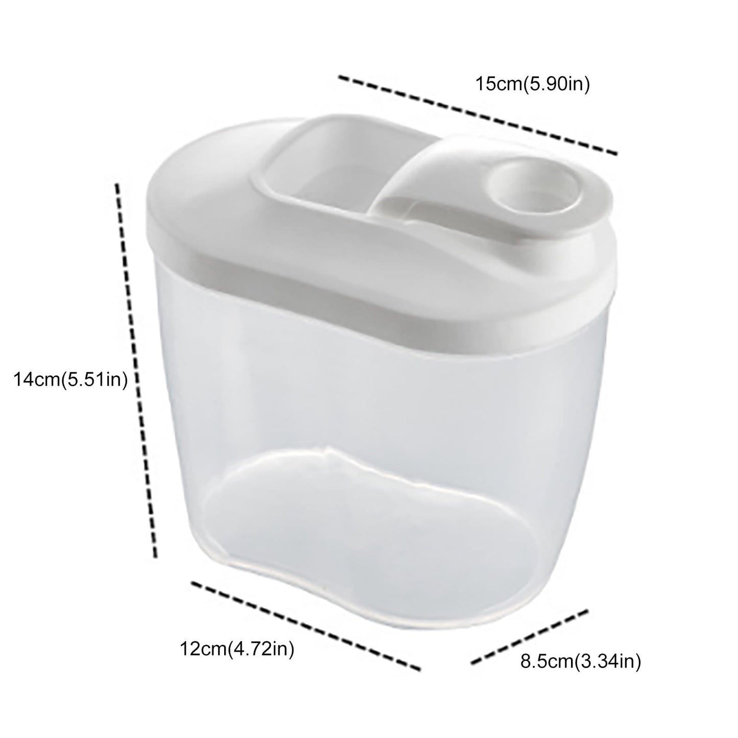 Airtight Storage Container with Lids, Plastic Pet Food Storage Container with Locking Lid,Pet Dog Cat Food Dispenser ,Clear Pet Dog Food Storage Bin Containers for Rice Grain(Green,4.72x7.68") Z2-Clear