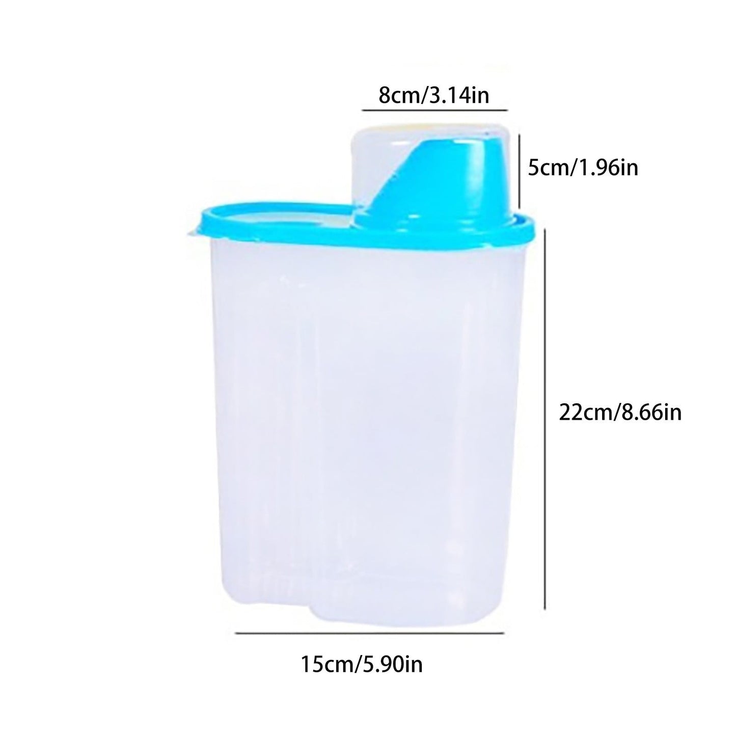 Airtight Storage Container with Lids, Plastic Pet Food Storage Container with Locking Lid,Pet Dog Cat Food Dispenser ,Clear Pet Dog Food Storage Bin Containers for Rice Grain(Green,4.72x7.68") Z3-Yellow