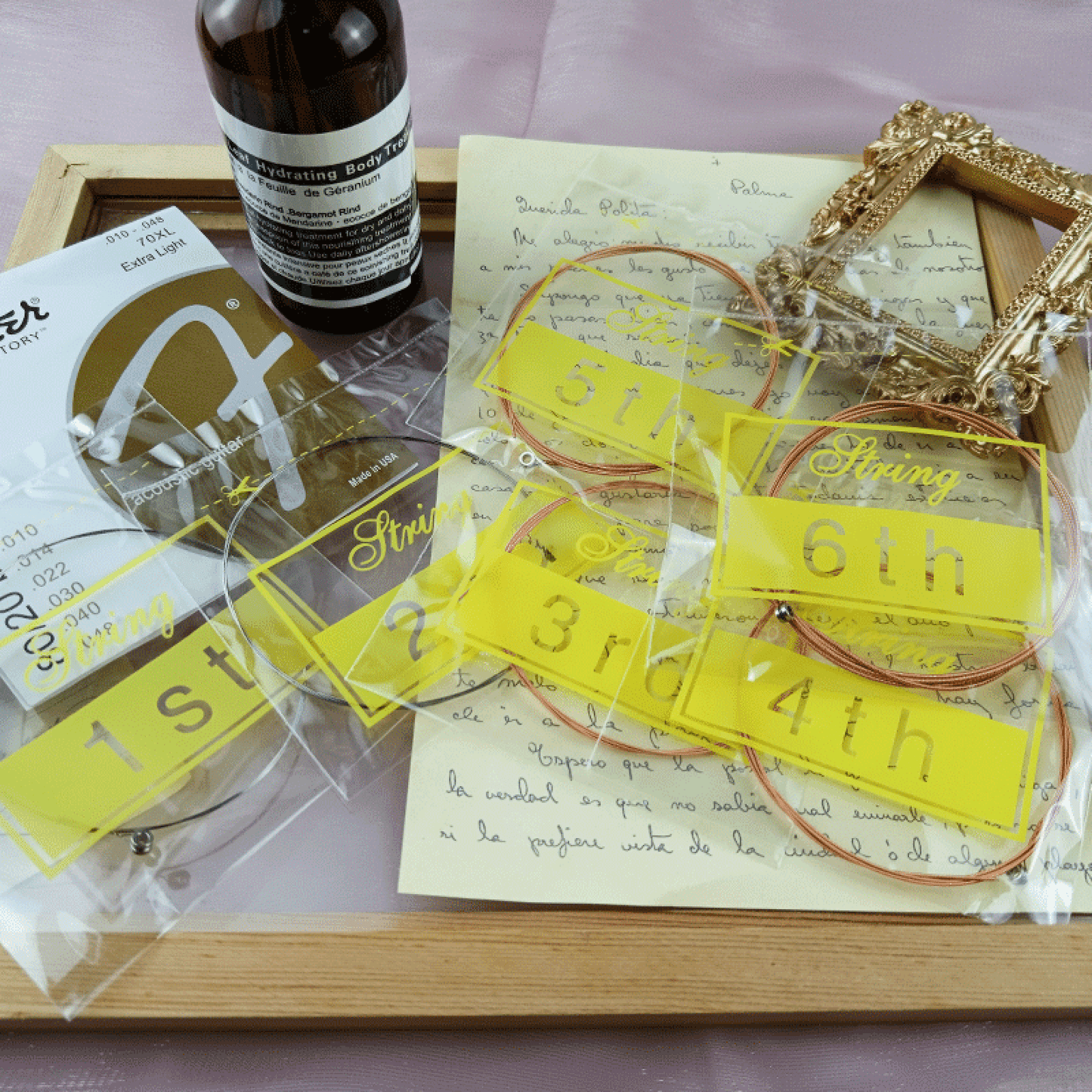 6 Sets Acoustic Guitar Strings,Acoustic Guitar Strings Well Balanced Tone Light Tension Guitar Replacement Steel String Corrosion Resistant Rust-Prevent Guitar String,For Beginners Performers (Gold) Gold