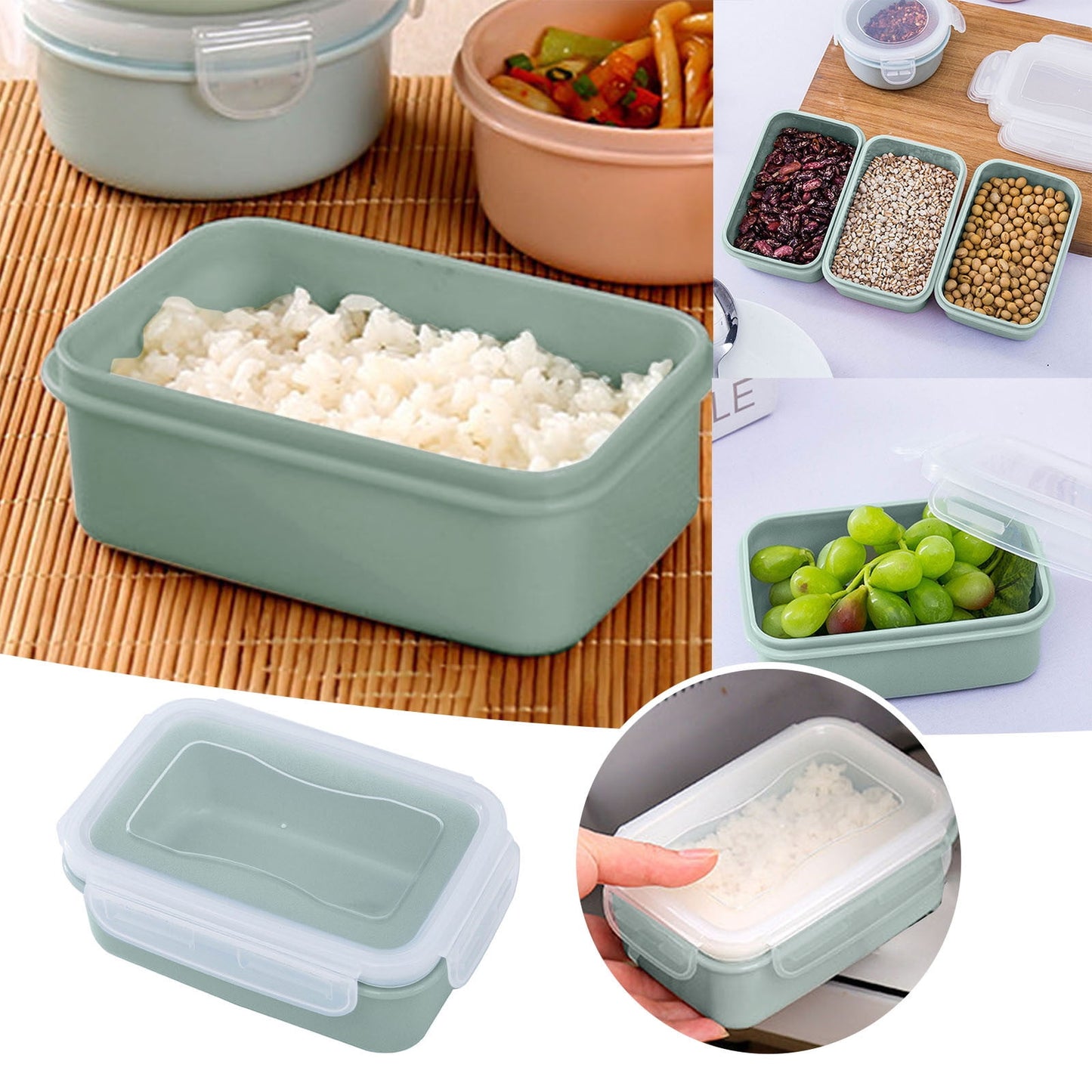 Plastic Meal Prep Containers with Lids, Food Storage Containers with Snap Locking Lids, Airtight Lunch Containers, Microwave, Oven, Freezer and Dishwasher (Blue/1 Pcs) 5.5x3.7 5.5" x 3.7" Blue