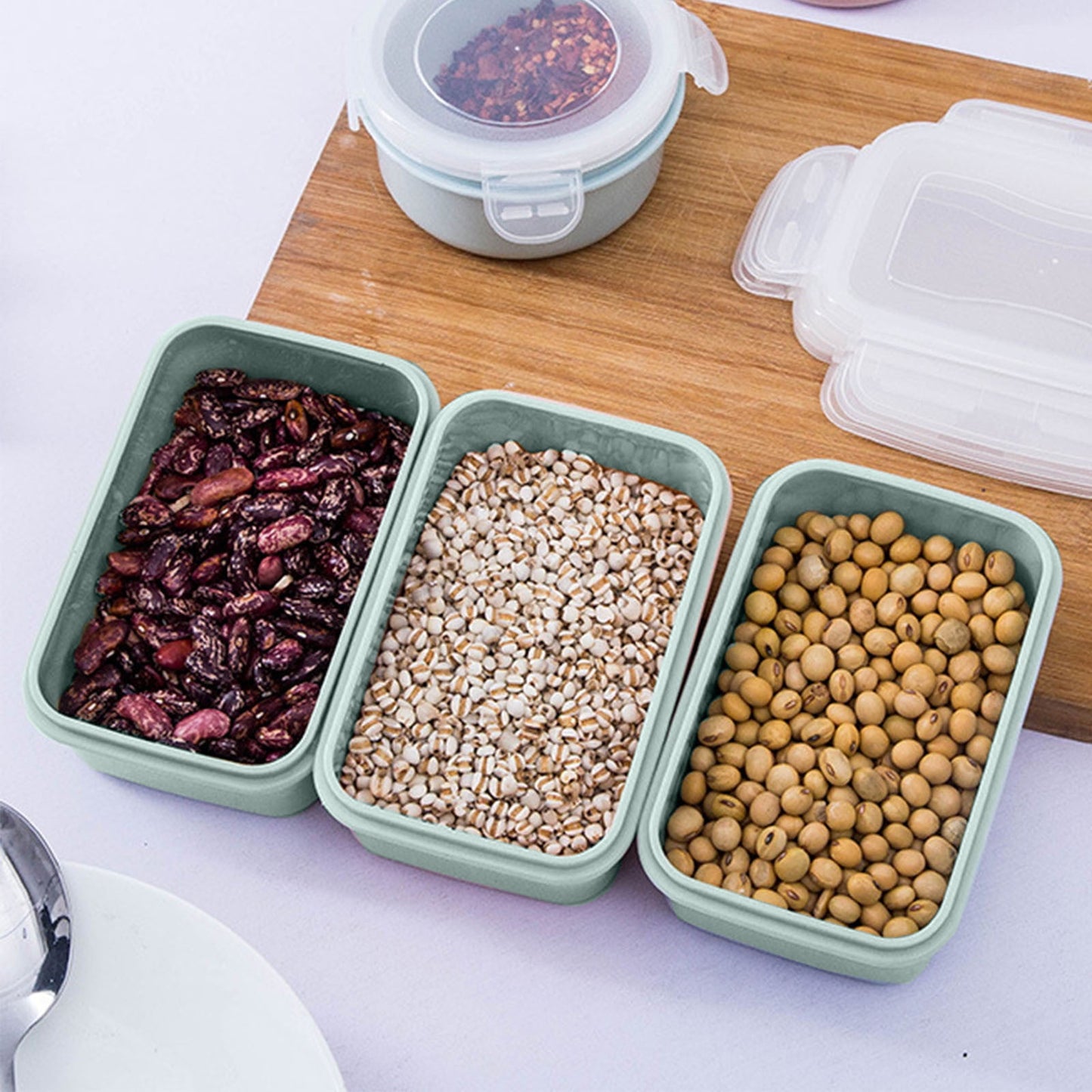 Plastic Meal Prep Containers with Lids, Food Storage Containers with Snap Locking Lids, Airtight Lunch Containers, Microwave, Oven, Freezer and Dishwasher (Blue/1 Pcs) 5.5x3.7 5.5" x 3.7" Blue