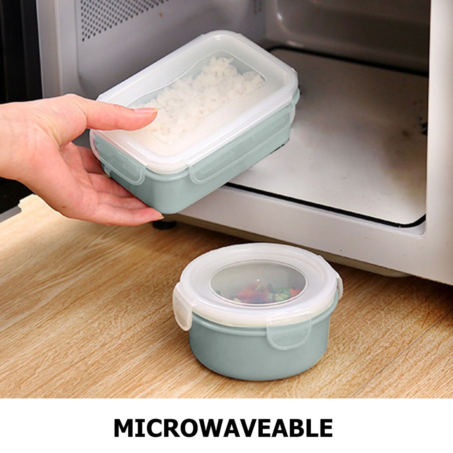 Plastic Meal Prep Containers with Lids, Food Storage Containers with Snap Locking Lids, Airtight Lunch Containers, Microwave, Oven, Freezer and Dishwasher (Blue/1 Pcs) 5.5x3.7 5.5" x 3.7" Blue