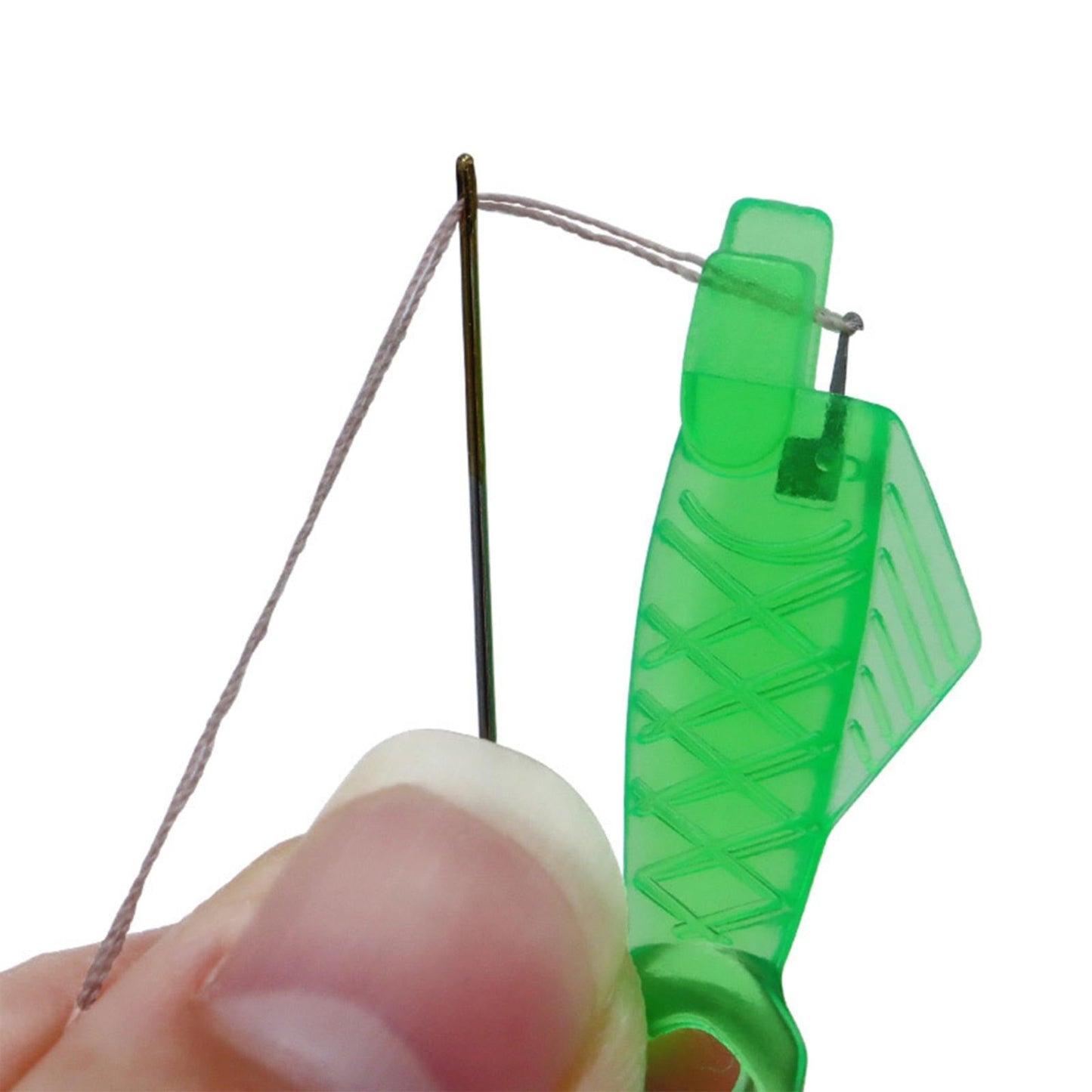 Fish Mouth Sewing Machine Needle Threader Upgraded Automatic Sewing Needle Threader,Simple Needle Threader Tool,Quick Sewing Machine Cycle Simple Needle Threader Tool(5 pcs-HotPink) Green