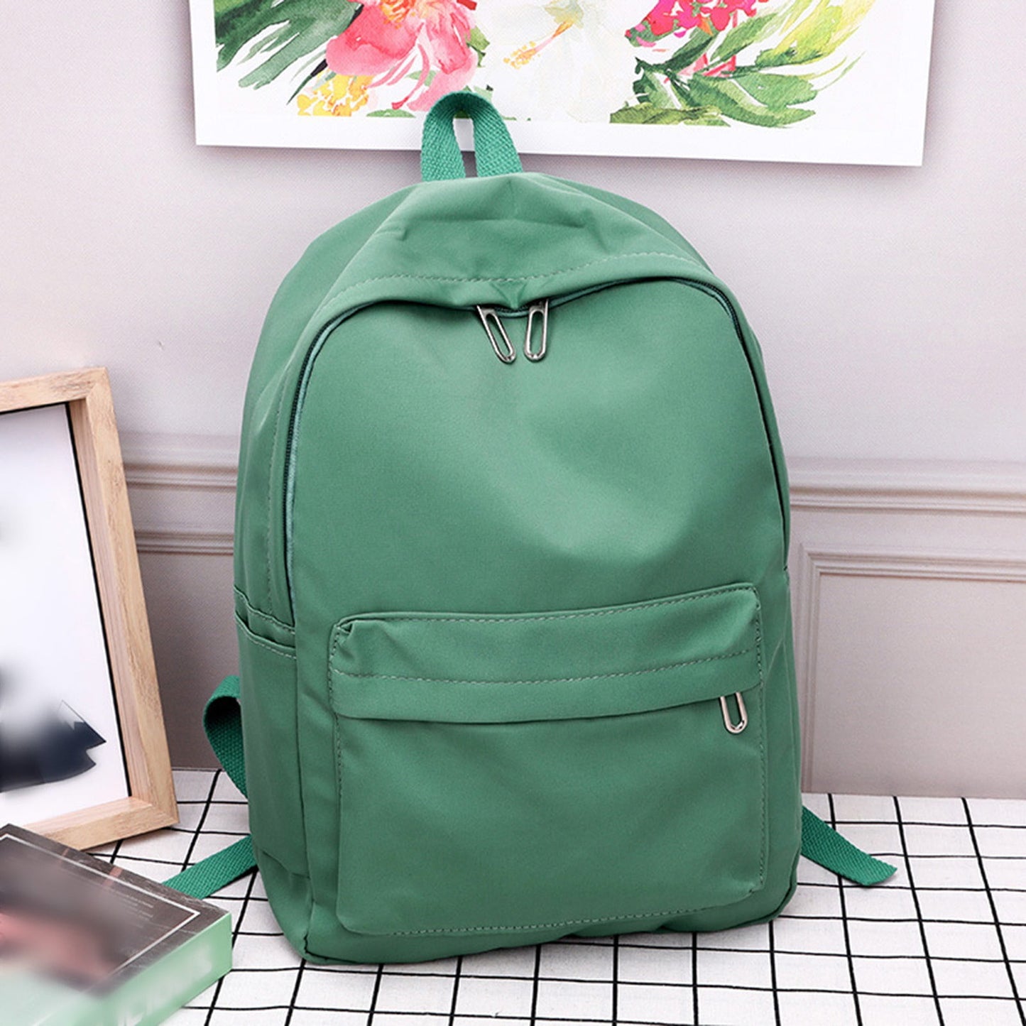 1 Pcs Travel Backpack,Cute Custom BookBag with Detachable Bear,Travel Backapck for Women/Men Casual Laptop Bookbag,Large Capacity Backpack for Birthday Gift,Christmas Gift,8.6x11 in(Green) Z2-Green