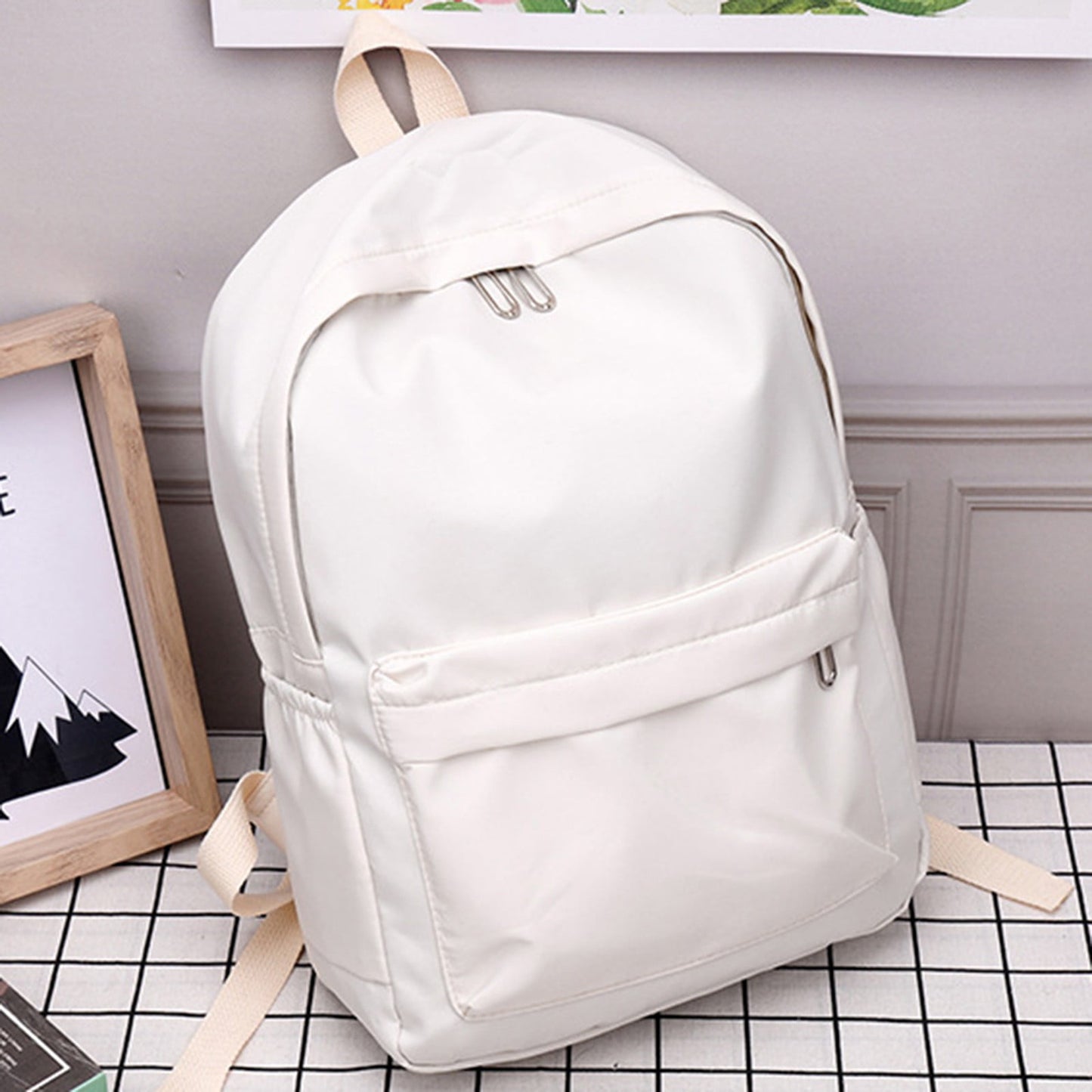 1 Pcs Travel Backpack,Cute Custom BookBag with Detachable Bear,Travel Backapck for Women/Men Casual Laptop Bookbag,Large Capacity Backpack for Birthday Gift,Christmas Gift,8.6x11 in(Green) Z2-White