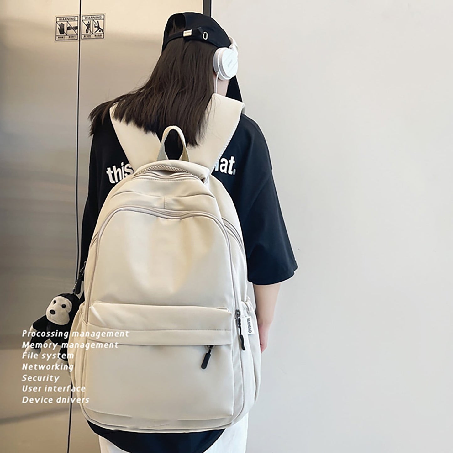 1 Pcs Travel Backpack,Cute Custom BookBag with Detachable Bear,Travel Backapck for Women/Men Casual Laptop Bookbag,Large Capacity Backpack for Birthday Gift,Christmas Gift,8.6x11 in(Green) Z3-Black