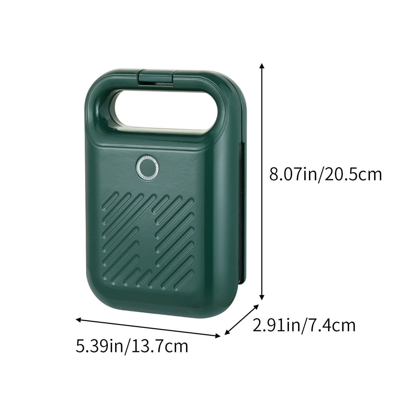 Mini Waffle Maker Machine,Sandwich Iron Maker Press Toaster Grilled Cheese Breakfast,Compact Design LED Indicator Lights,Portable Handle Non-stick for Breakfast,Dessert Green