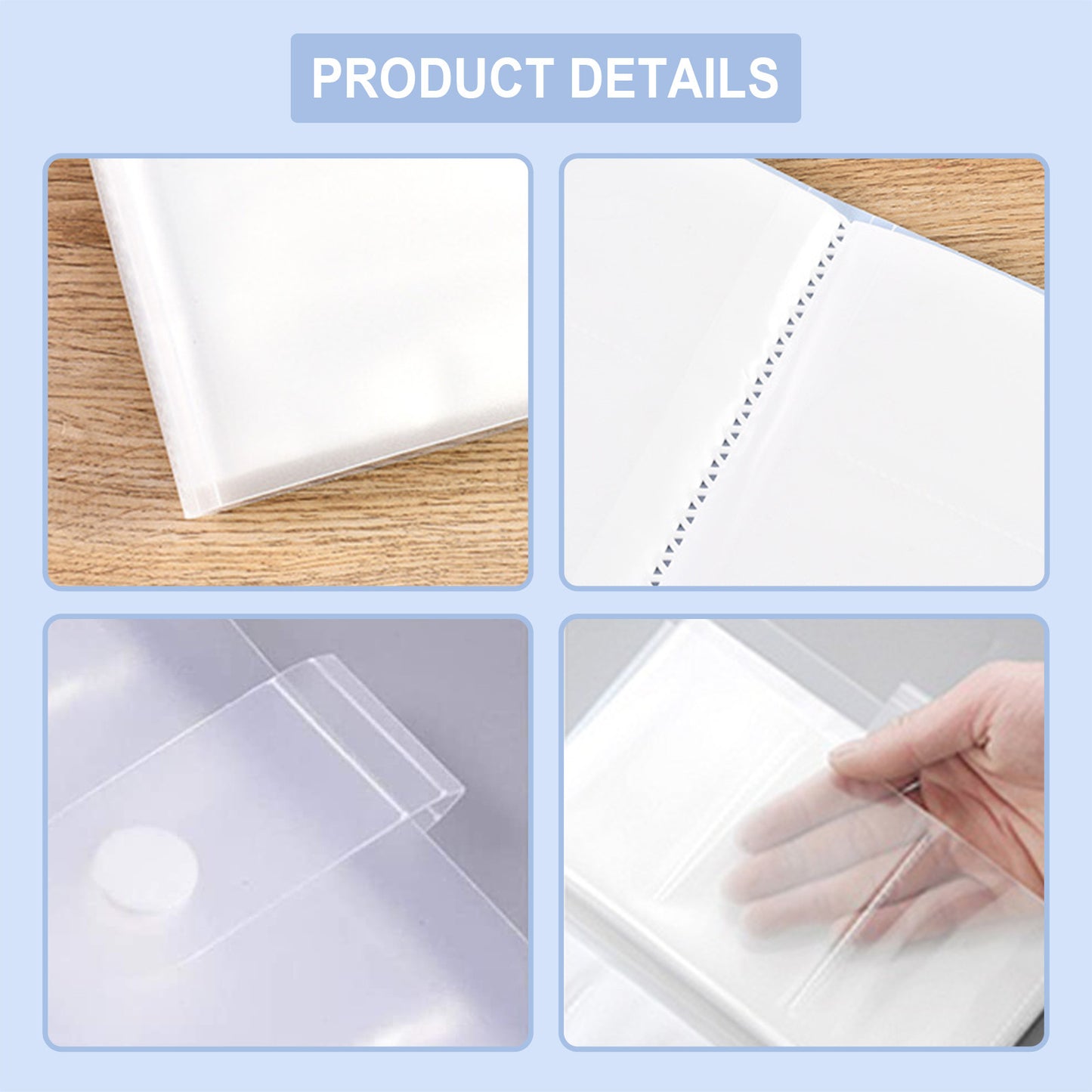 1 Pcs PP Professional Business Card Holder Organizer Book,Portable Business Card Binder- 120 Card Capacity Premium PP Folder with hard Cover, Name Card Credit Cards Binder for Men/Women(cat) Clear