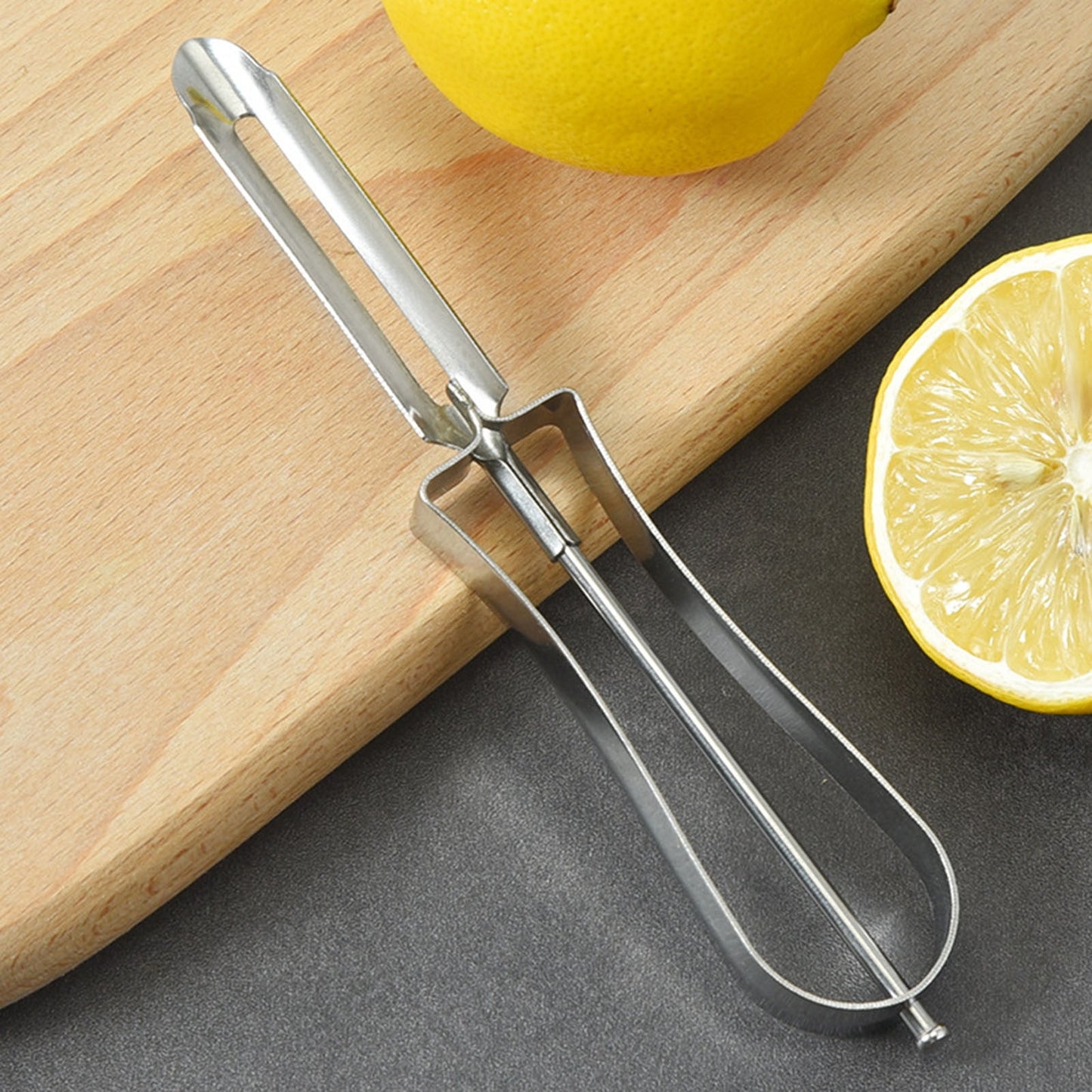 Professional Stainless Steel Peeler, Swivel Blade, Ergonomic Handle, Potato Eye Remover, Commercial Grade Vegetable Peeler for Potatoes, Carrots, Apples, Dishwasher Safe, 1.02x5.91 1.02" x 5.91" Silver