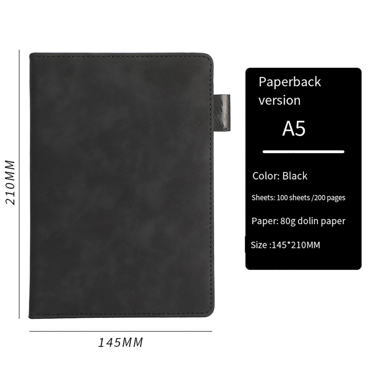 Journal Book Notebook,5.71x8.27",100 Sheets,200 Pages Blank Journal Notebook Thick Sketch Book Hardcover Leather Unlined Journaling Composition Book,Journaling Business Notebook Pink