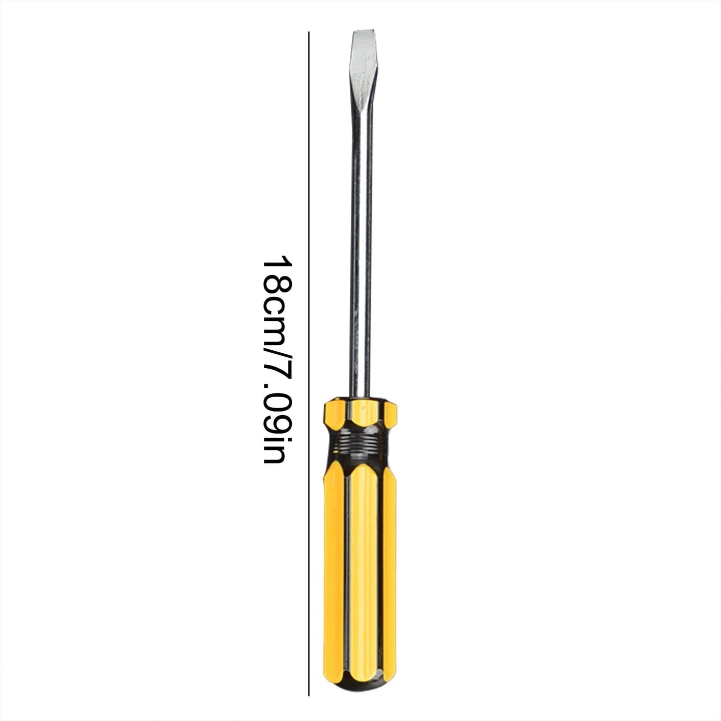 Metric Steel Flathead Screwdriver with PVC Handle,Single-Use Hardware Tool,3.3" Durable Flat-Tip Screwdriver for Tightening Loosening Flathead Screws,Workshop Garage Hardware Tools Cross