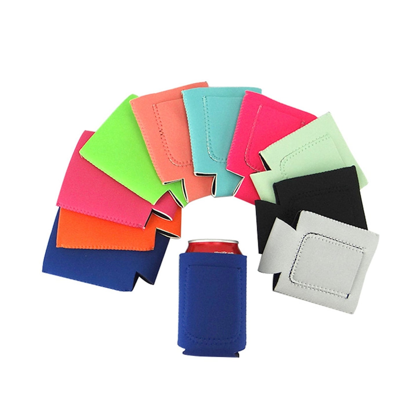 1 Pcs Blank Beer Can Coolers Sleeves,Can Covers Beer Keeps Beer Cold and Hands Warm,Bottle Sleeves Coolers Holder Non-slip nylon Can Coolier Sleeves,Open Bottom,2.75x5.11 in(Pink2) Z1-Orange
